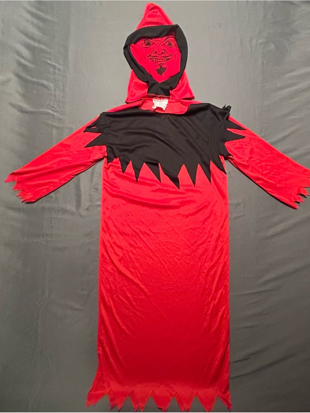 Vintage 1998 Paper Magic Red Devil Hooded Robe Costume